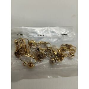 6 Pairs Gold Toned Clip-on Earrings For Jewelry Making